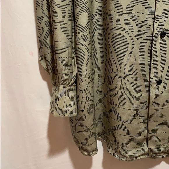 GENELLI | Shirts | Genelli Pure Silk Shirt Sz 2x Taupeblack | Poshmark